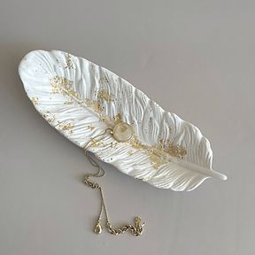 Gilded Feather Trinket Tray - Image 2
